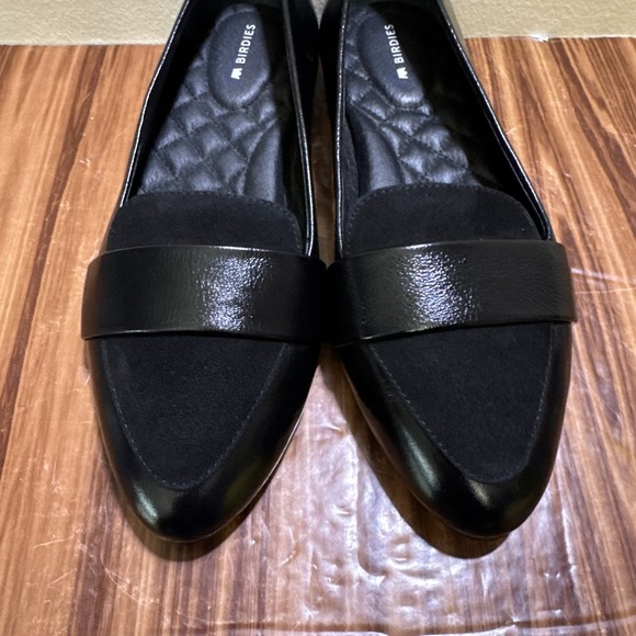 Birdies Sparrow Loafer Size 7.5 Black Licorice Suede Point Toe - Picture 5 of 9